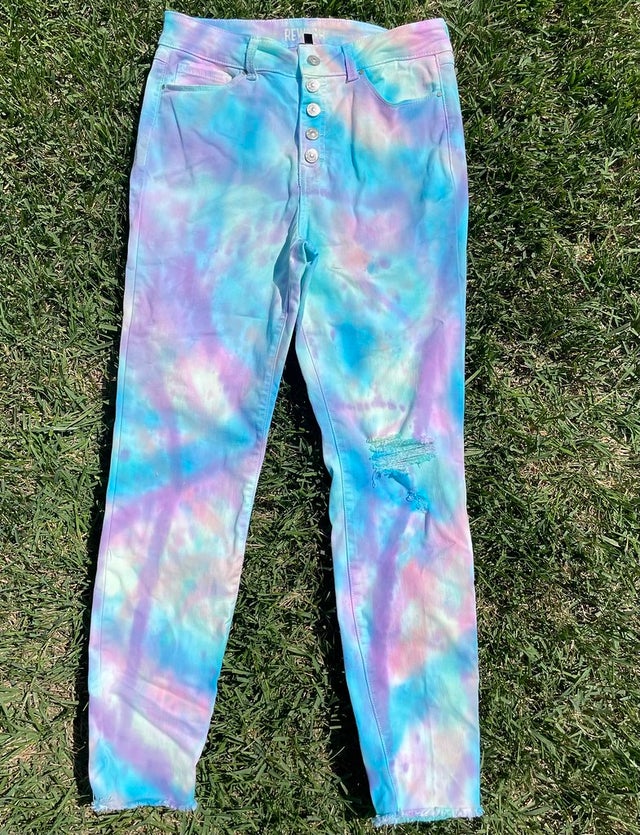 Pastel Tie Dyed Jeans