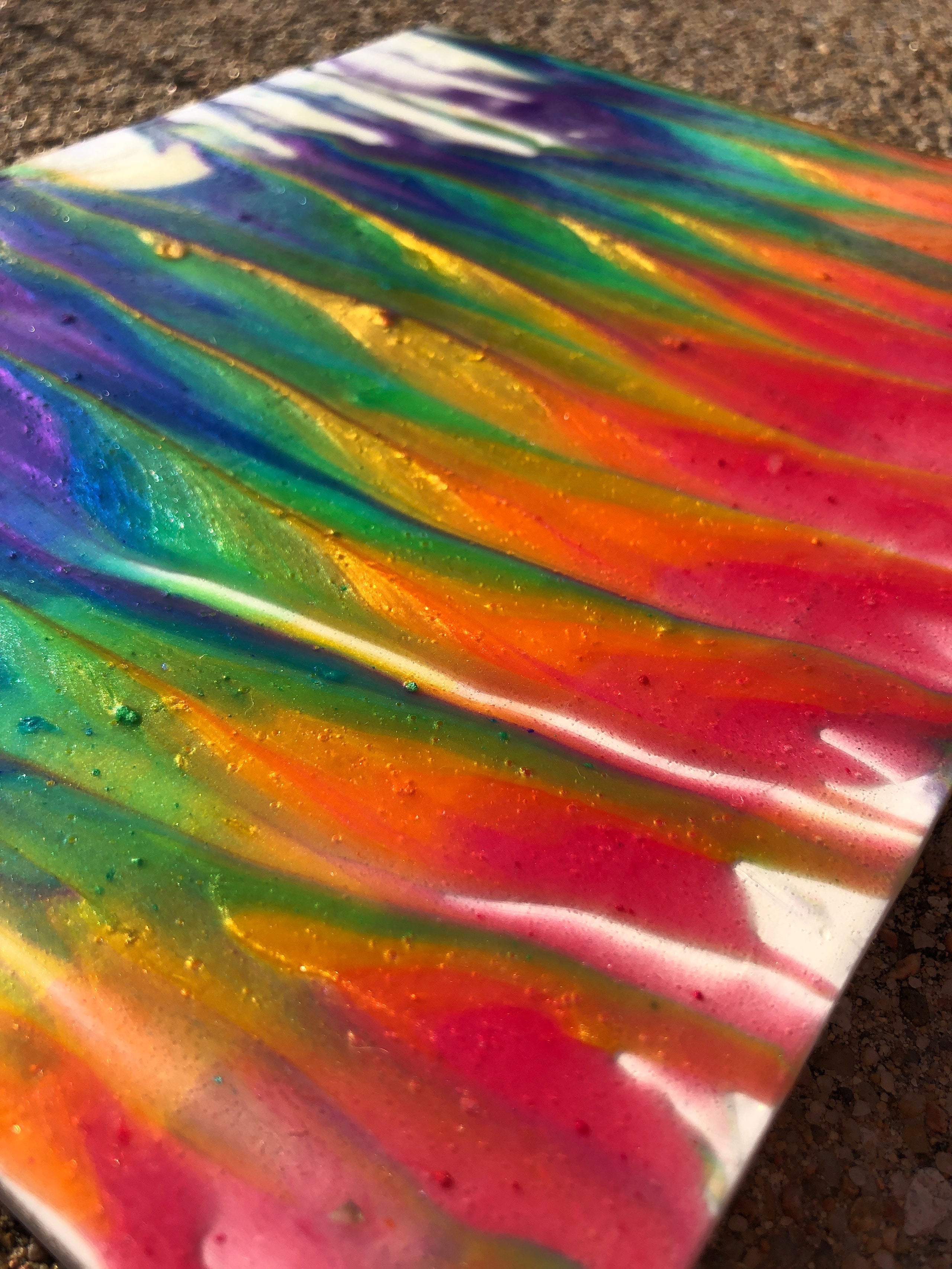 Rainbow Flame Art
